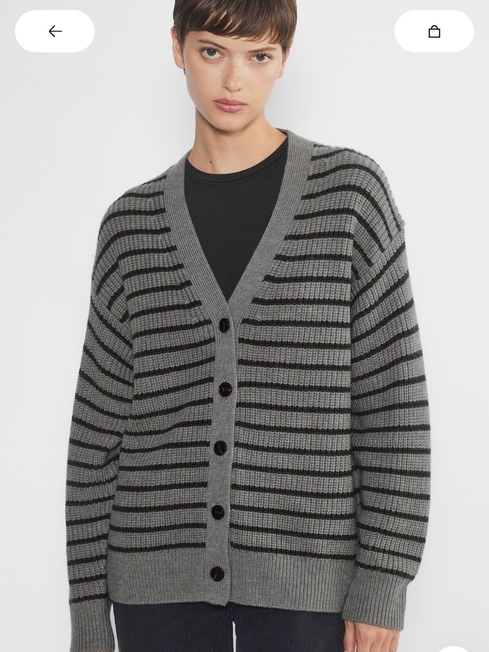 Aritzia Wilfred Storybook Merino Wool Cardigan - Size M